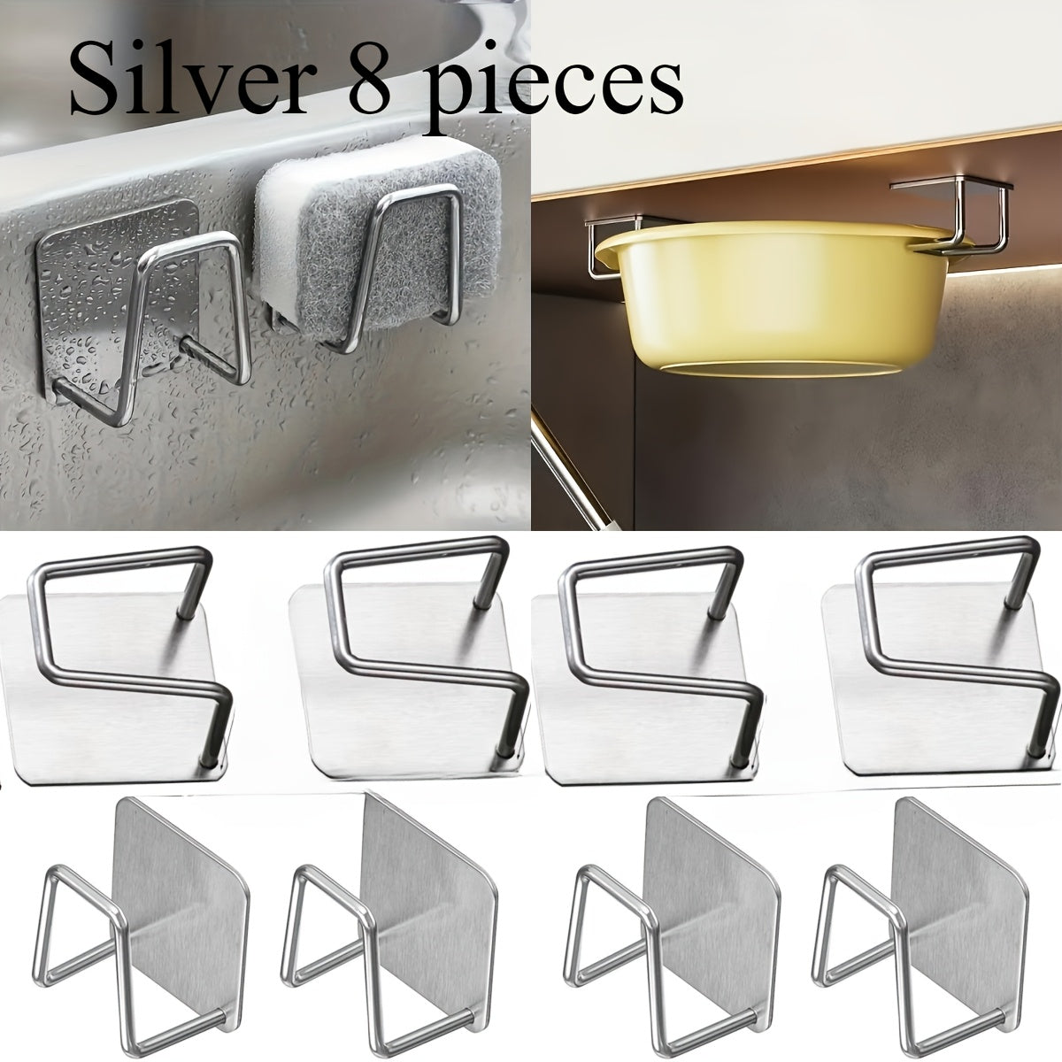 Kitchen Wall-Mounted Storage Rack Set for Kitchen Accessories 2 Pieces