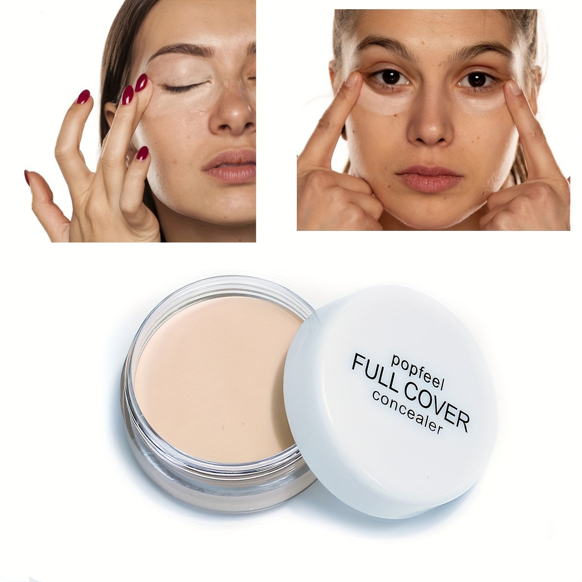 Crema correctora de ojos para mujeres para ojeras, arrugas, duración prolongada, prebase para debajo de los ojos