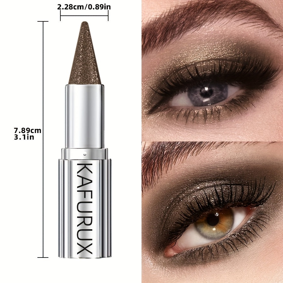 Lápiz de sombra de ojos marrón para mujer — Intensifica y resalta, con brillo, retráctil
