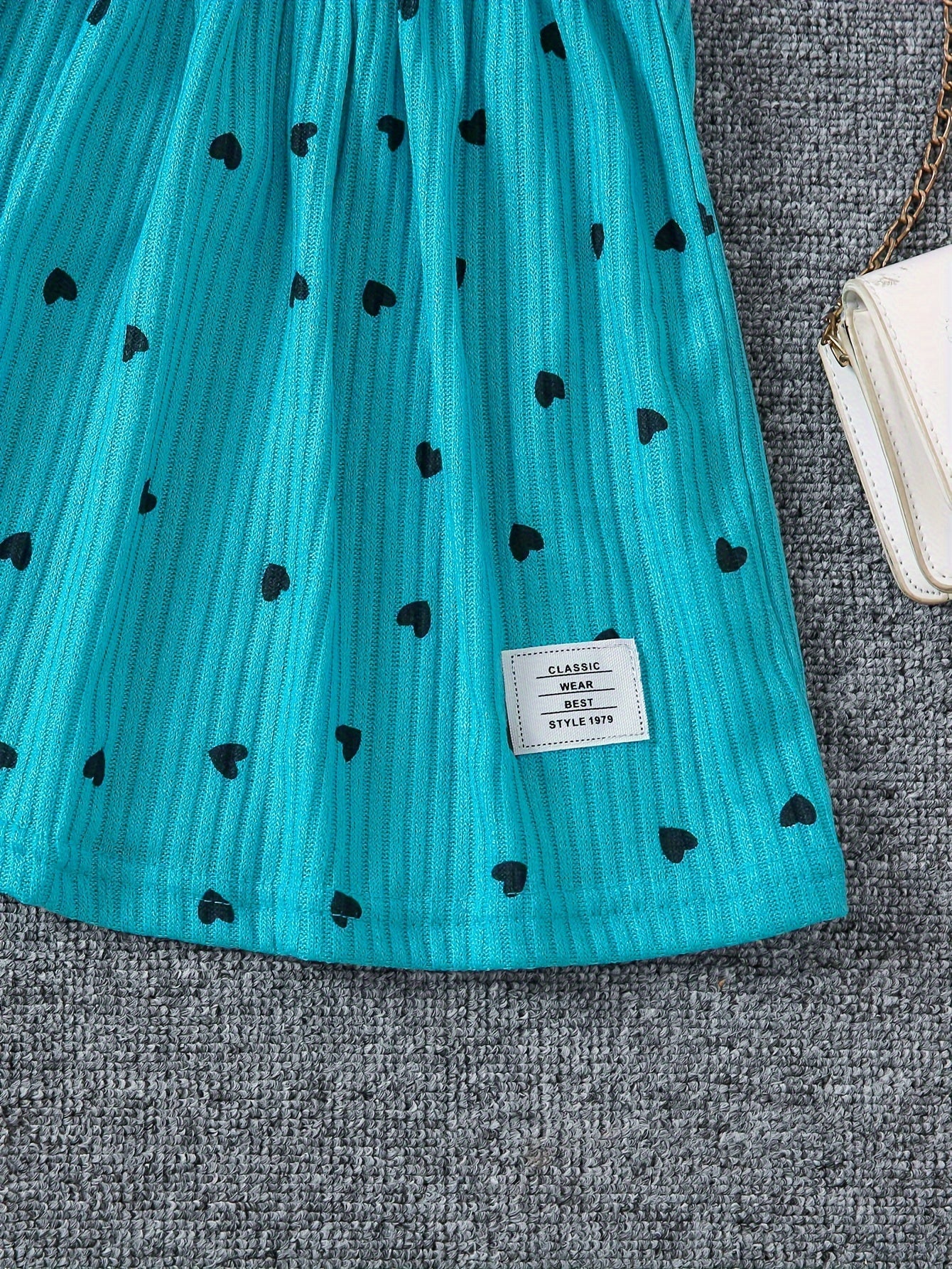 Girls Sleeveless Casual Dress Made of Stretchy Polyester Solid Color for Spring Fall