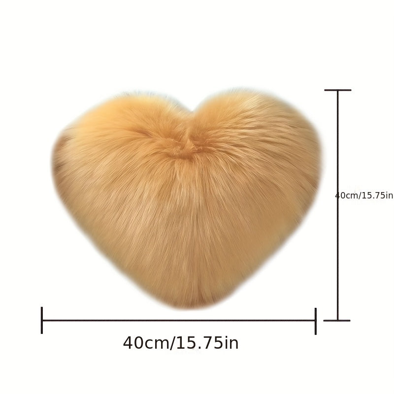 Heart-Shaped Throw Pillow for Living Room or Bedroom Long Plush Softness and Comfort