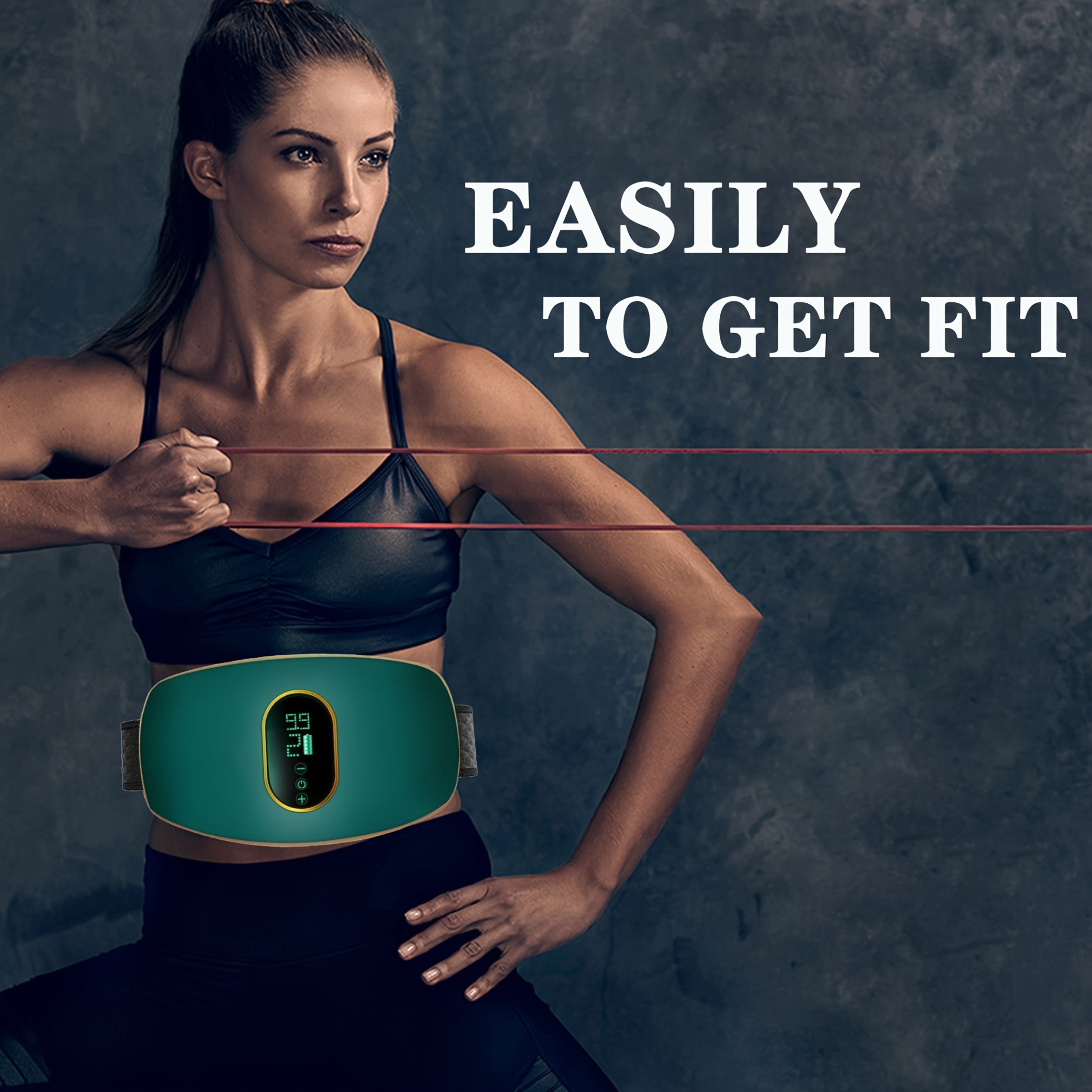 Full-Body Massage Belt USB Rechargeable Fitness Device with Fragrance-Free Plastic