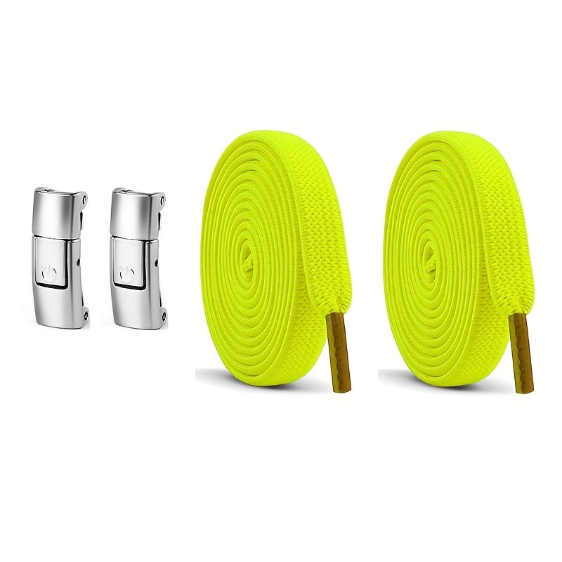 Unisex Elastic Shoe Laces Set with Buckles and Bands for Casual and Sports Shoes