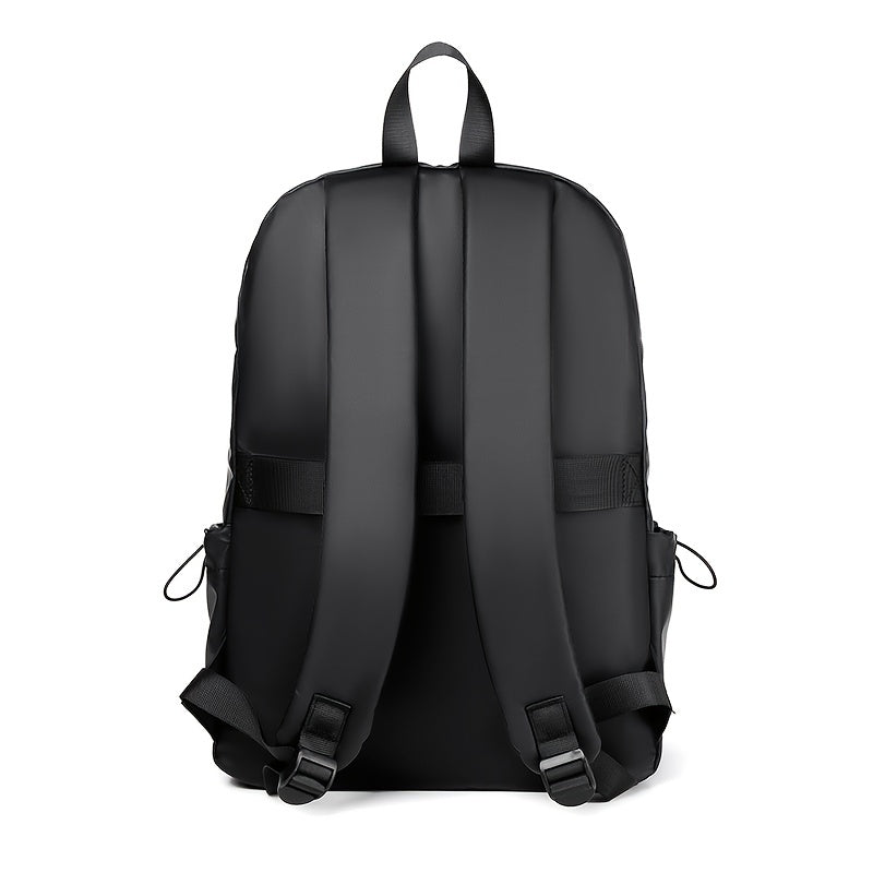 Men's 14-Inch Polyester Laptop Backpack for Travel Casual and School Black