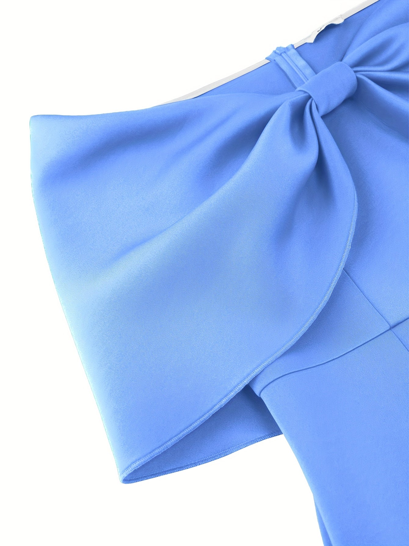 Women's Elegant Satin Party Evening Dress Strapless Sleeveless Black