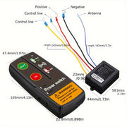 Wireless Remote Control Kit for 9V-30V Winch for ATV Blue Black