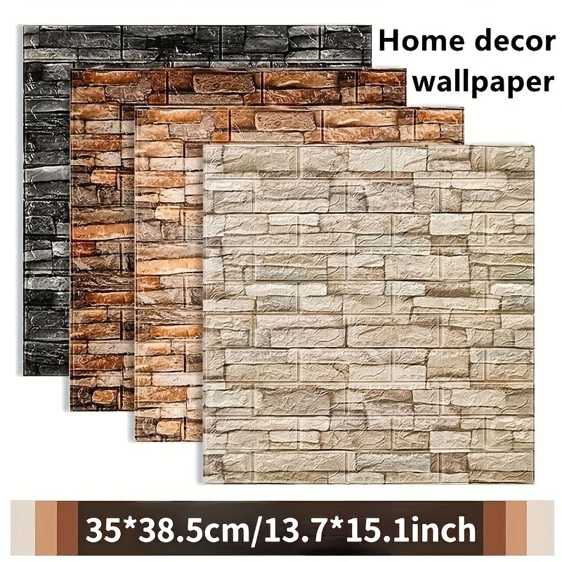 Self-Adhesive Foam Wall Panels Marble Pattern Waterproof Mold-Resistant Reusable for Living Room Bedroom Kitchen