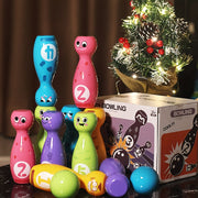 Toy Bowling Set for Kids 3+ with 10 Pins and 2 Balls Indoor Outdoor Play