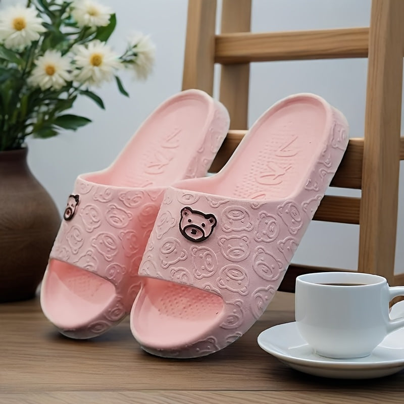 Ayollar uchun EVA slaydlar, sirpanishga qarshi ichki va tashqi uy choyshablari, qora va oq aksentlar