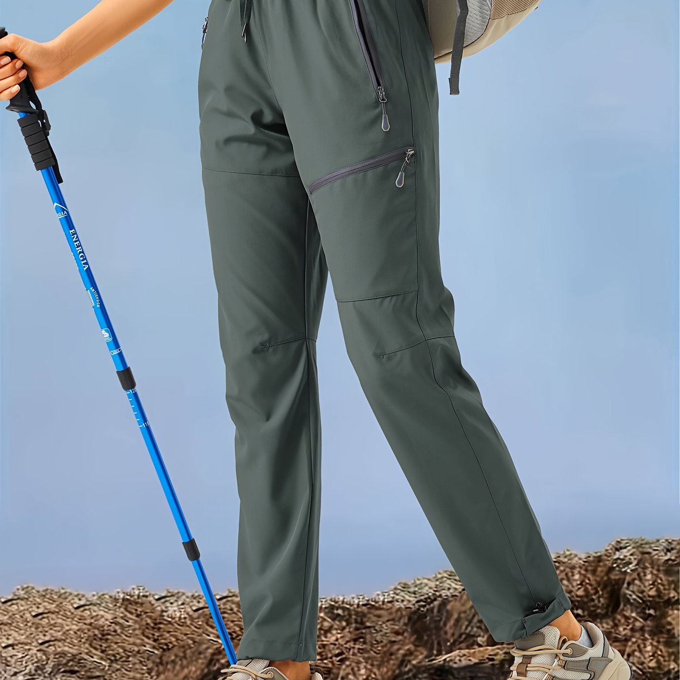Women's Plus Size Lightweight Quick-Dry Hiking Pants Beige All-Season Outdoor Activewear
