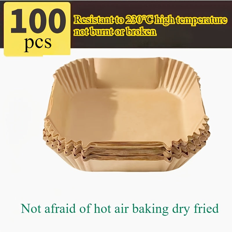 100 Pack Parchment Paper Air Fryer Liners Non-Stick Microwave Safe