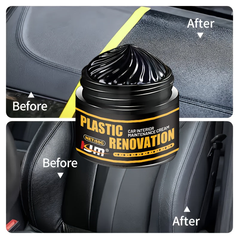 Restaurador de plástico y caucho para automóviles Pasta negra brillante Reparación de neumáticos Oxidación