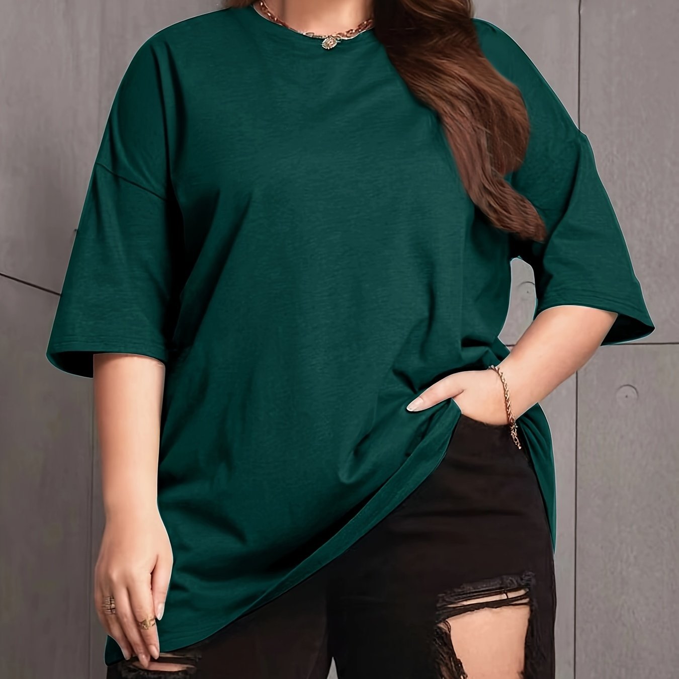 Women's Large Size Cotton Casual T-shirt