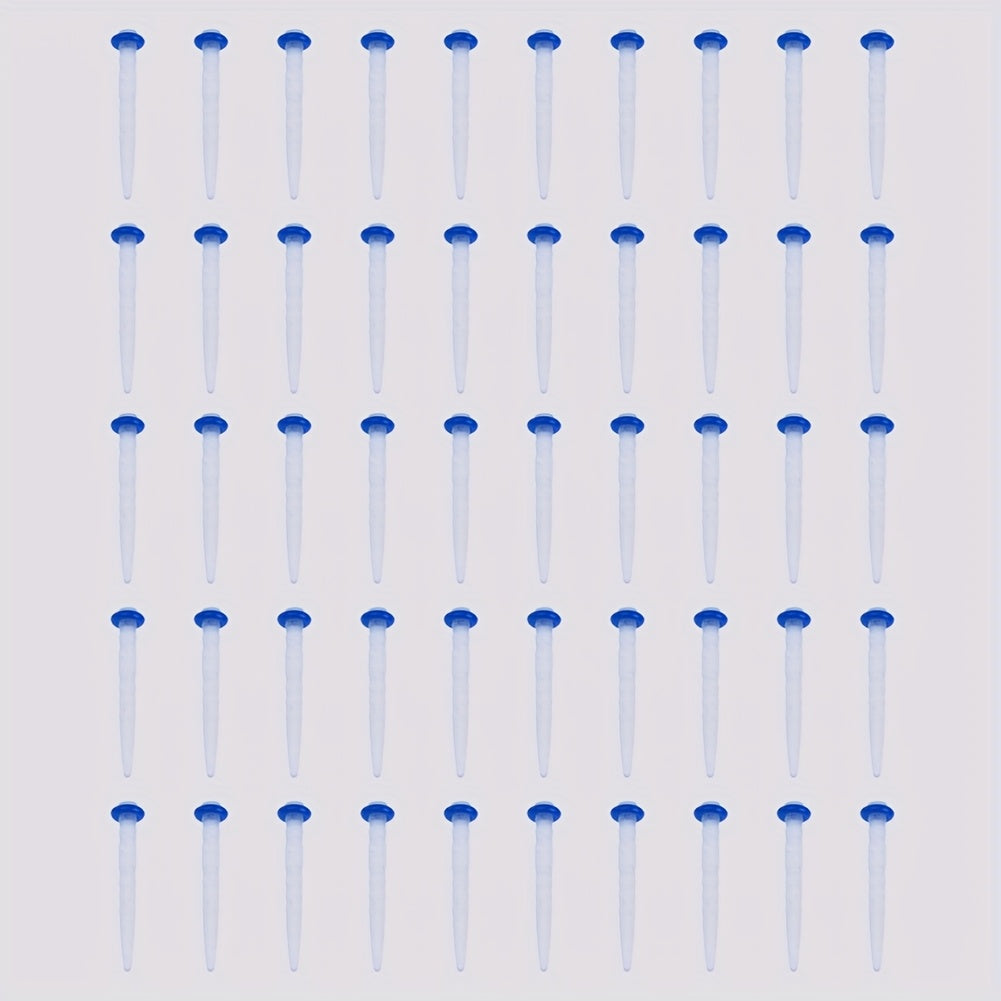 50pcs Quartz Fiberglass Rods with Matte Finish Transparent Blue Yellow Threaded Ends Industrial