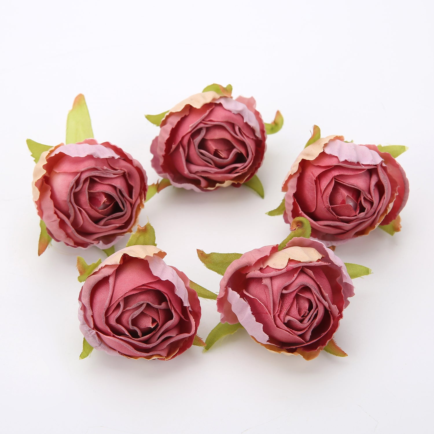 10 Pieces Silk Rose Tea Buds for Wedding Bouquets and Christmas Decorations