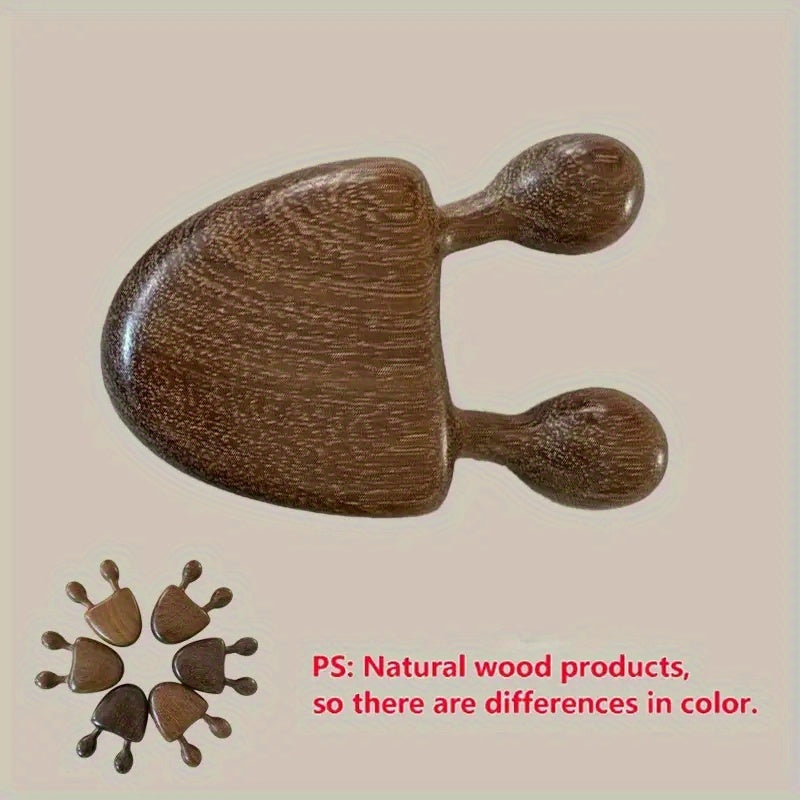 Wooden Sandalwood Facial and Eye Massage Comb with Neck Snail Design for Relaxation