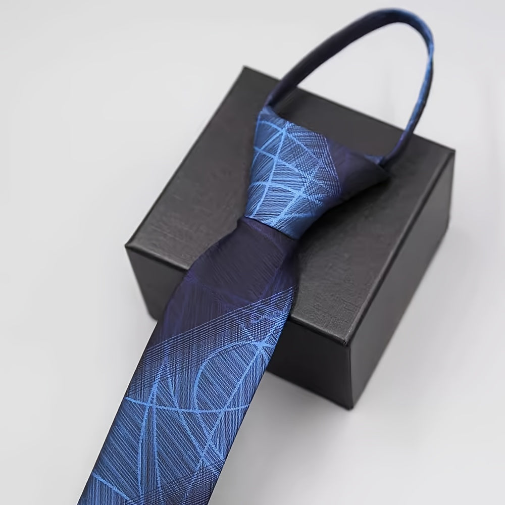 Men's Formal Jacquard Neck Ties and Zipper Ties for Gifting