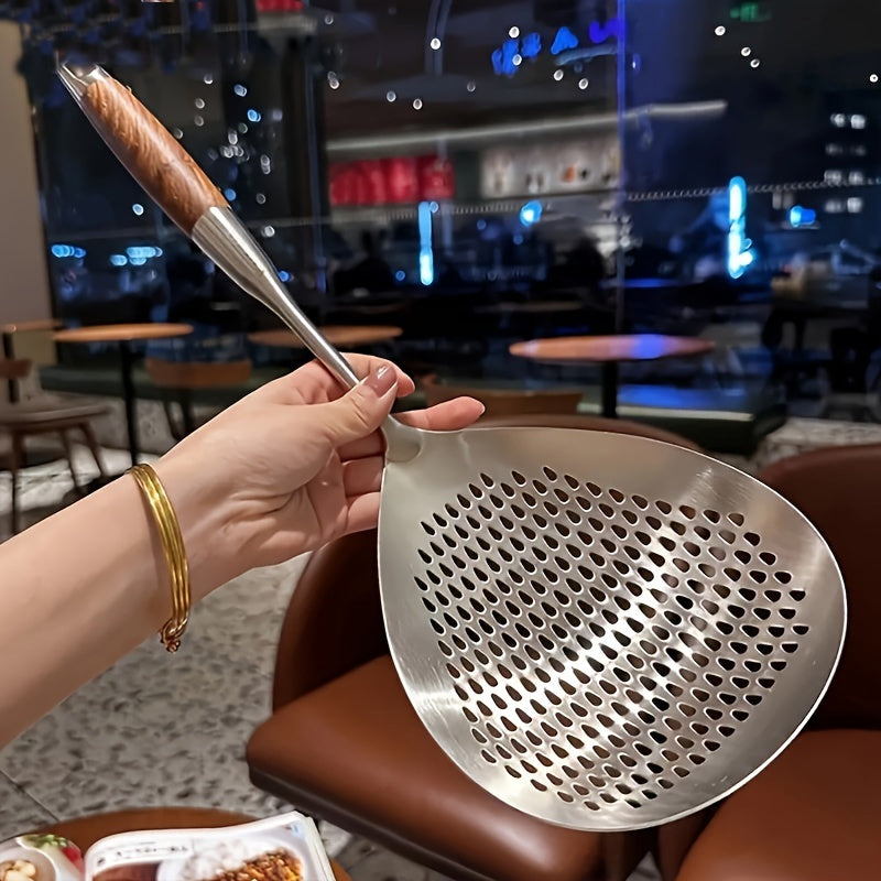 Large Stainless Steel Colander Skimmer for Frying Hot Pot Cooking Baking Dishwasher Safe