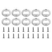Set of 10 Stainless Steel Bottle Opener Inserts for DIY Art Kitchen Gadgets Party Favors and Gifts