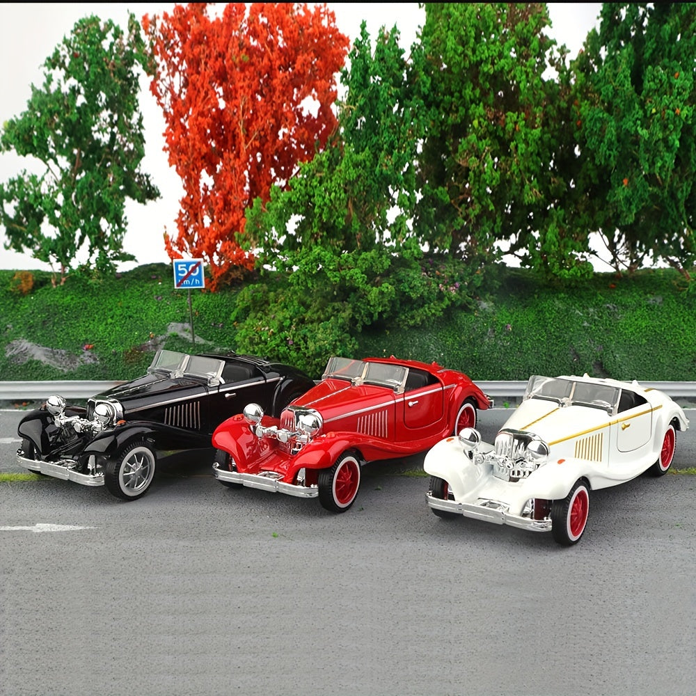 1:32 Scale Alloy Retro Convertible Toy Car for Boys with Openable Doors