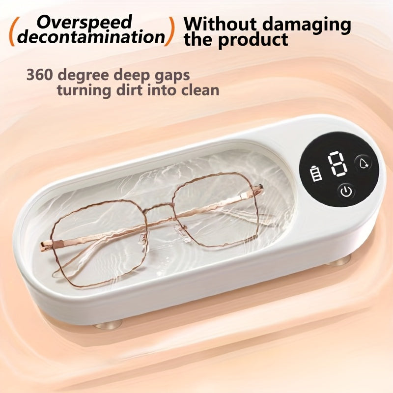 Portable Cordless Jewelry Cleaning Machine with 360° USB Rechargeable