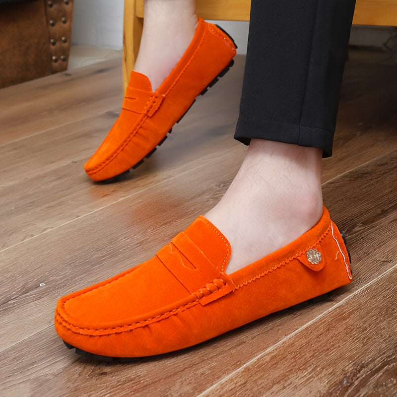 Men's Casual Loafers Microfiber Synthetic Leather Non-Slip Rubber Sole All-Season