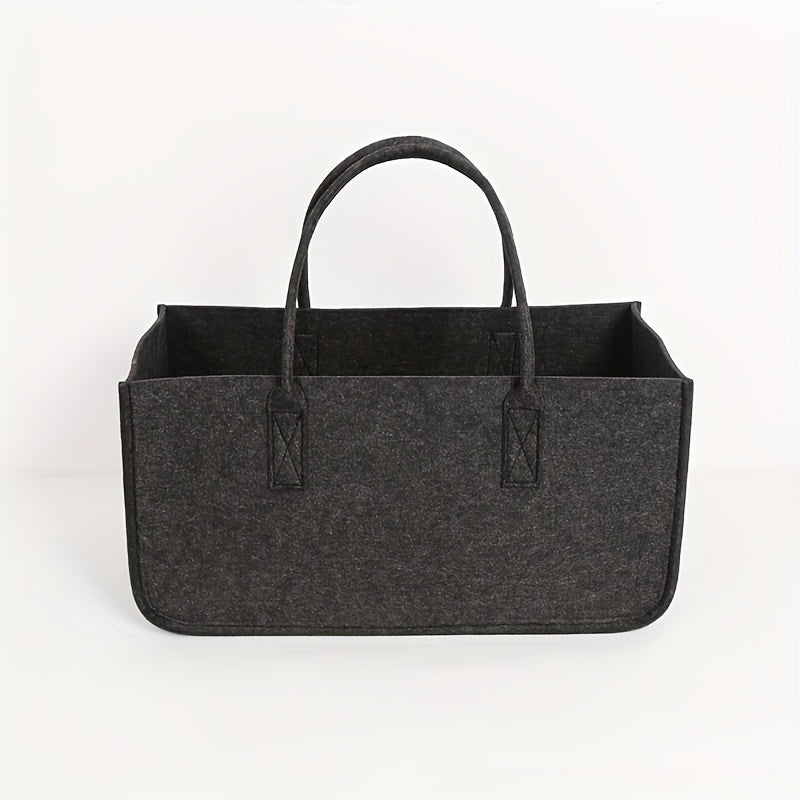 Extra-Large Firewood Carrier Bag with Dual Handles, Durable Felt, Portable