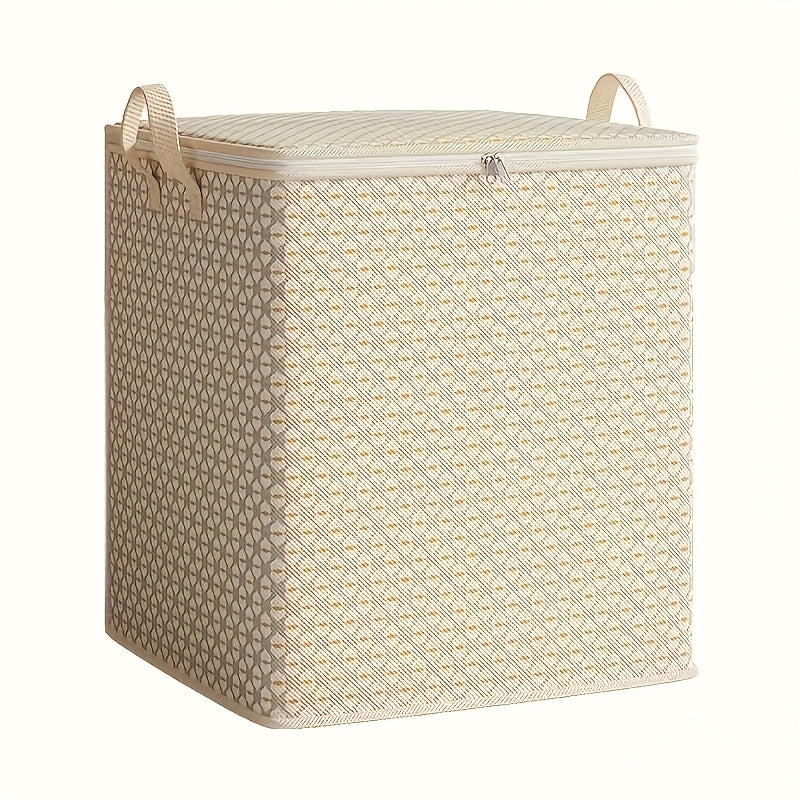 Organizador de bolsa de almacenamiento con cremallera impermeable para ropa, lavandería, mudanza, multifuncional, no tejido