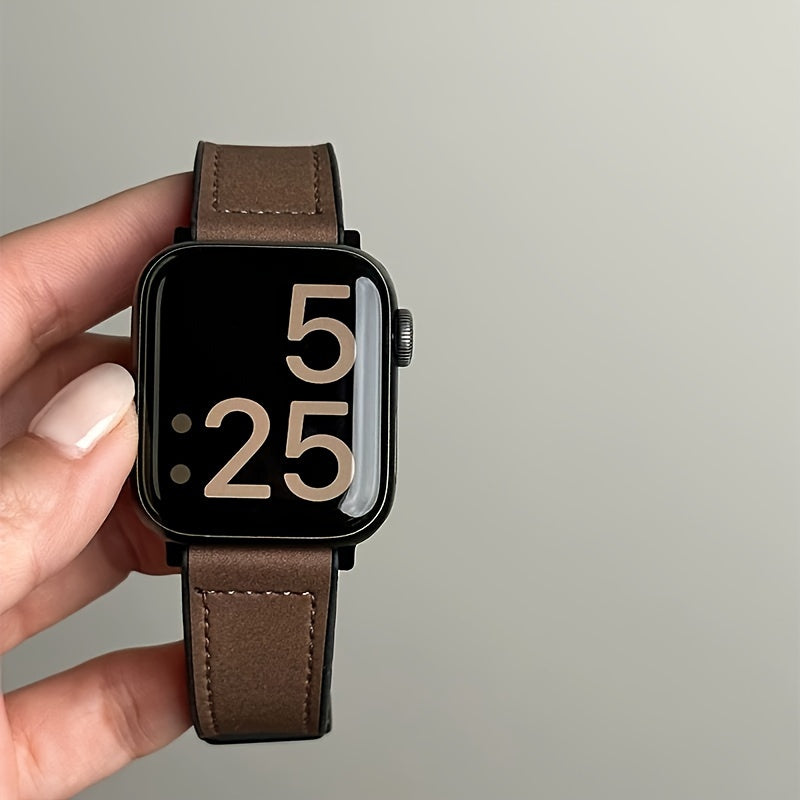 Waterproof Smart Watch Strap for Apple Watch with Multi-Color Crazy Horse Pattern