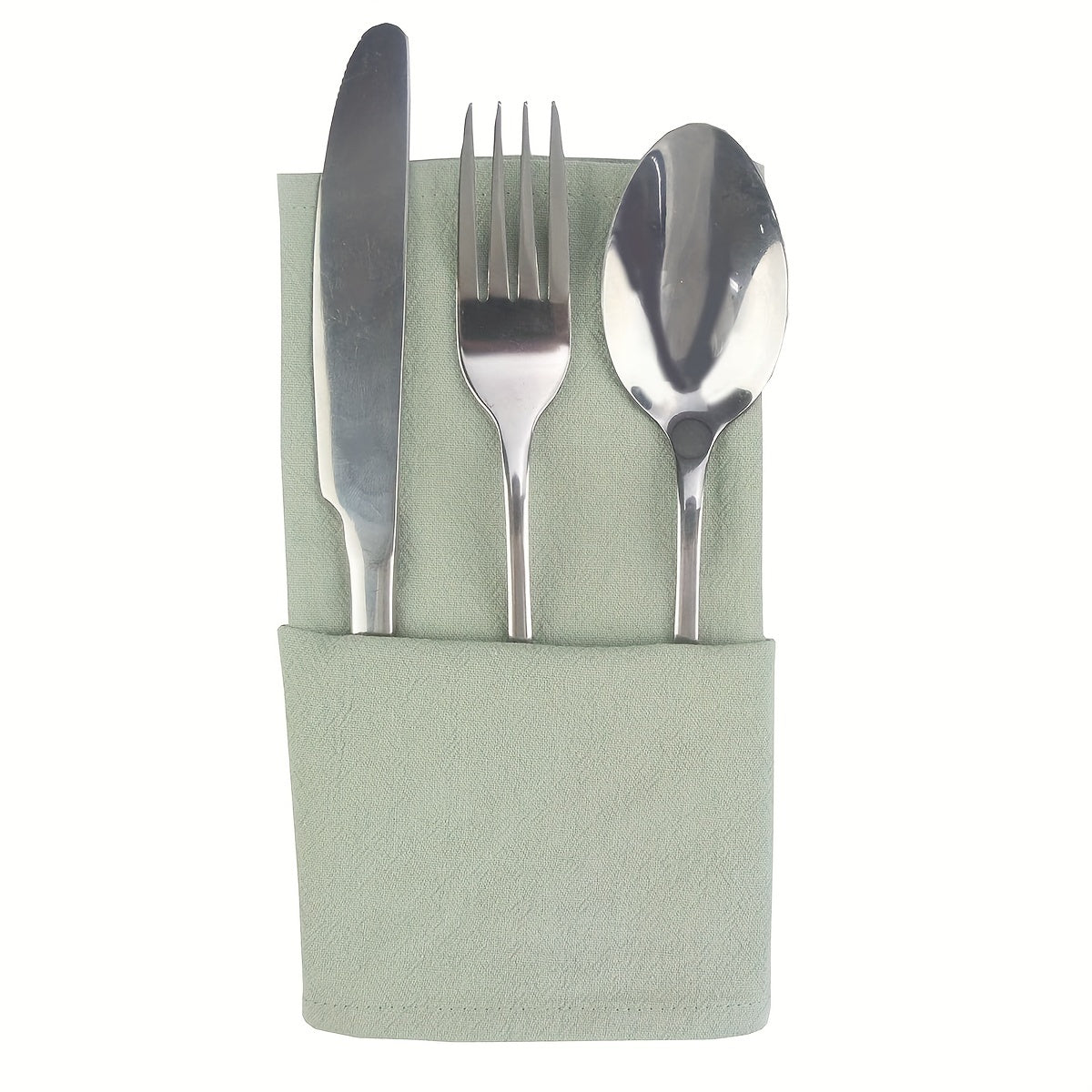 Juego de servilletas verdes de 6 piezas, 40.64cm, con volante, lavable, para ocasiones especiales