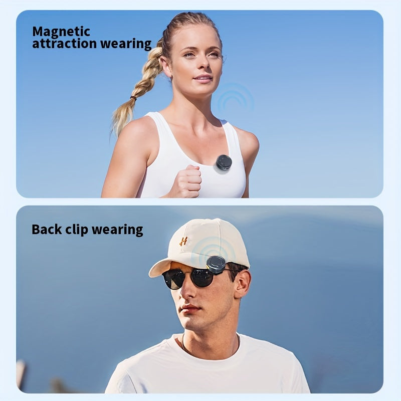 Wireless Clip-On Microphone with LED Display Noise Reduction USB-C for Video Recording Streaming