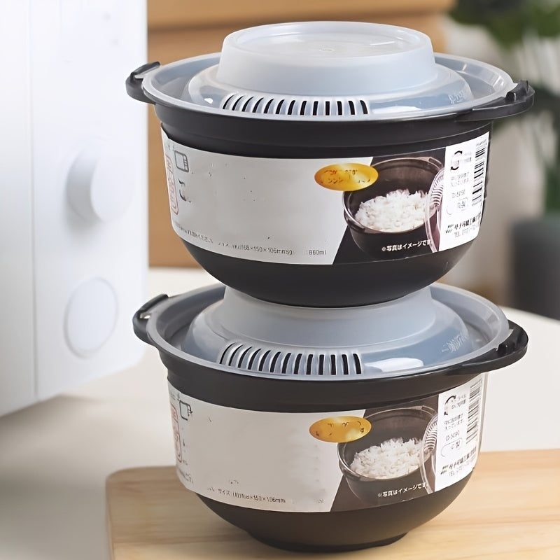 Microwave Rice Cooker Non-Stick BPA-Free Single Serving Lunch Box 29oz