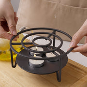 Ijodiy Portativ Qora Temir Choy va Qahva Isitgichi, Qulay Atrofdagi Olov, Uyda Choynik Izolyatsiyasi va Bezak Ornament