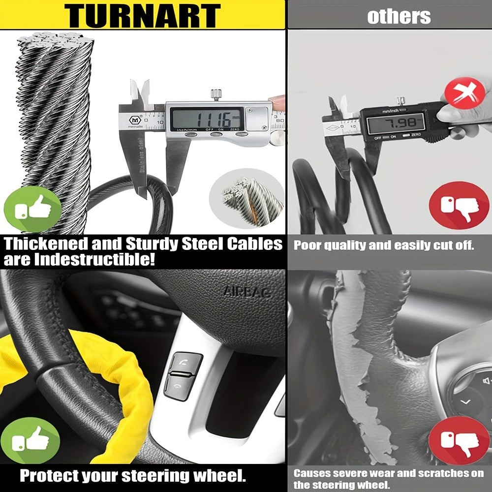 Universal Steel Steering Wheel Lock Anti-Theft Device for Most Vehicles