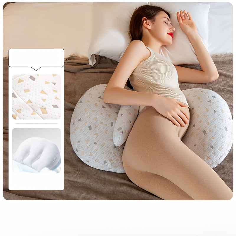 Adjustable U-Shaped Pregnancy Pillow Full Body Support Cushion Removable Cover