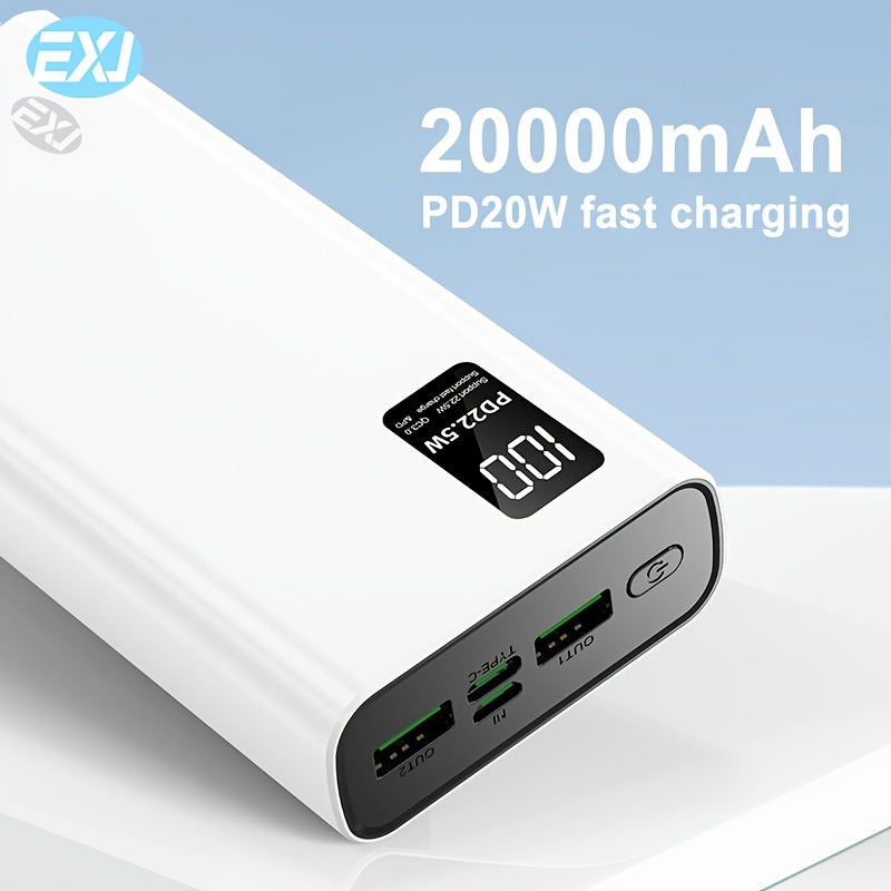 20000mAh Power Bank with 22.5W Fast Charging Portable Charger for iPhone and Android Devices