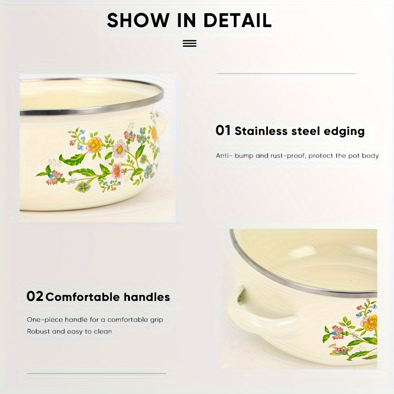 Enamel Soup Pot 16-20cm for Cooking and Serving Kitchenware