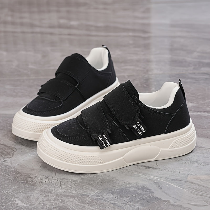 Women's Casual Sneakers Low Top Round Toe All-Season Black