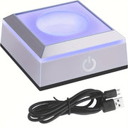 LED Light Base for 3D Crystals Touch-Sensitive Color Changing USB Rechargeable Acrylic Glass