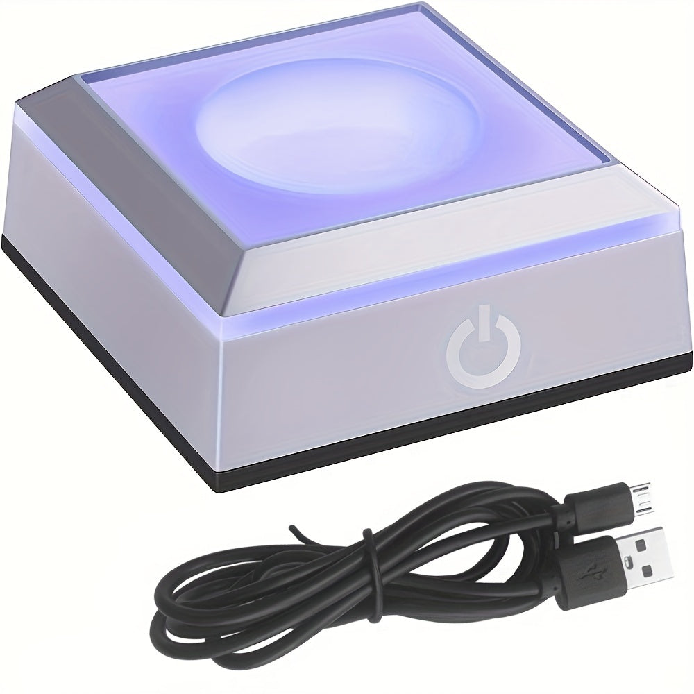 LED Light Base for 3D Crystals Touch-Sensitive Color Changing USB Rechargeable Acrylic Glass