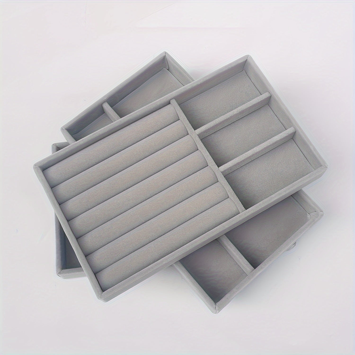 Набор из 6 подставок для украшений, штабелируемых органайзеров для ящиков для серег, колец, ожерелий, браслетов