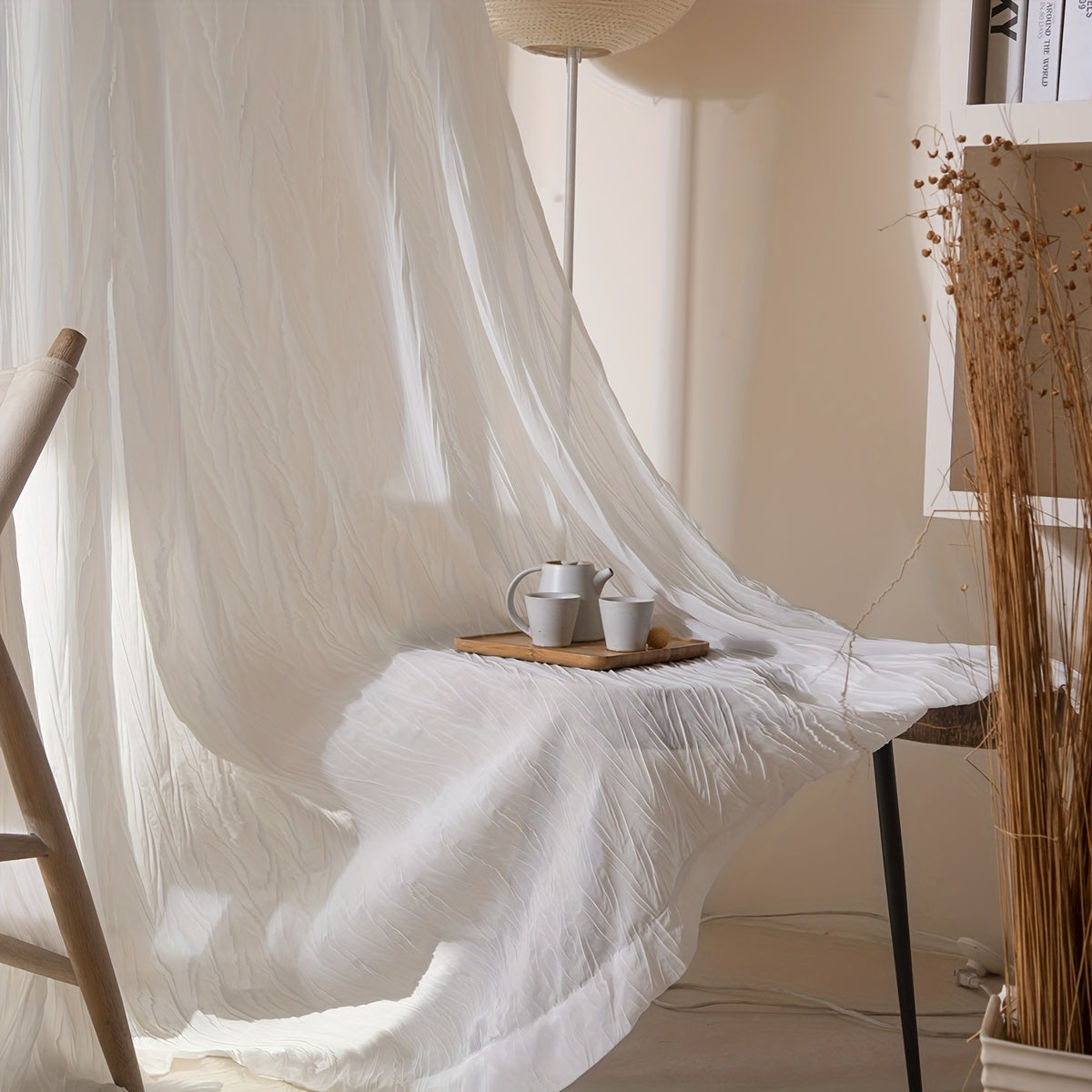 Velvet Sheer Curtain for Living Room Bedroom Kitchen Bathroom 70 Inch