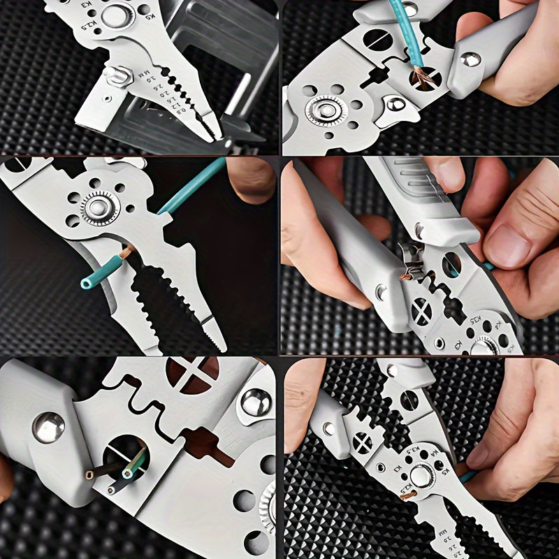 Тяжёлые ножницы и стриппер из нержавеющей стали для электриков