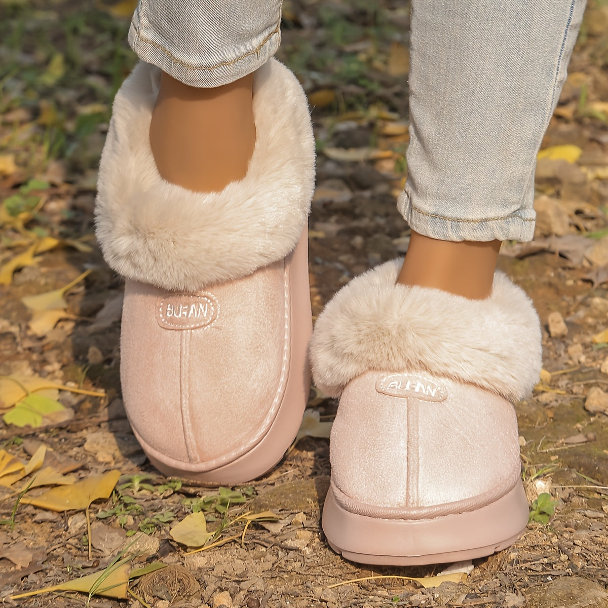 Unisex Winter Short Boots Thick Sole Anti-slip Warm Cold-proof Indoor Outdoor