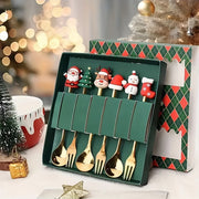 Set of 4/6 Stainless Steel Spoons with Cartoon Figurines for Holidays and Daily Use