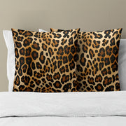 2 ta Leopard Print Throw Pillow Cover to'plami 16x16 dyuym Polyester Bardoshli