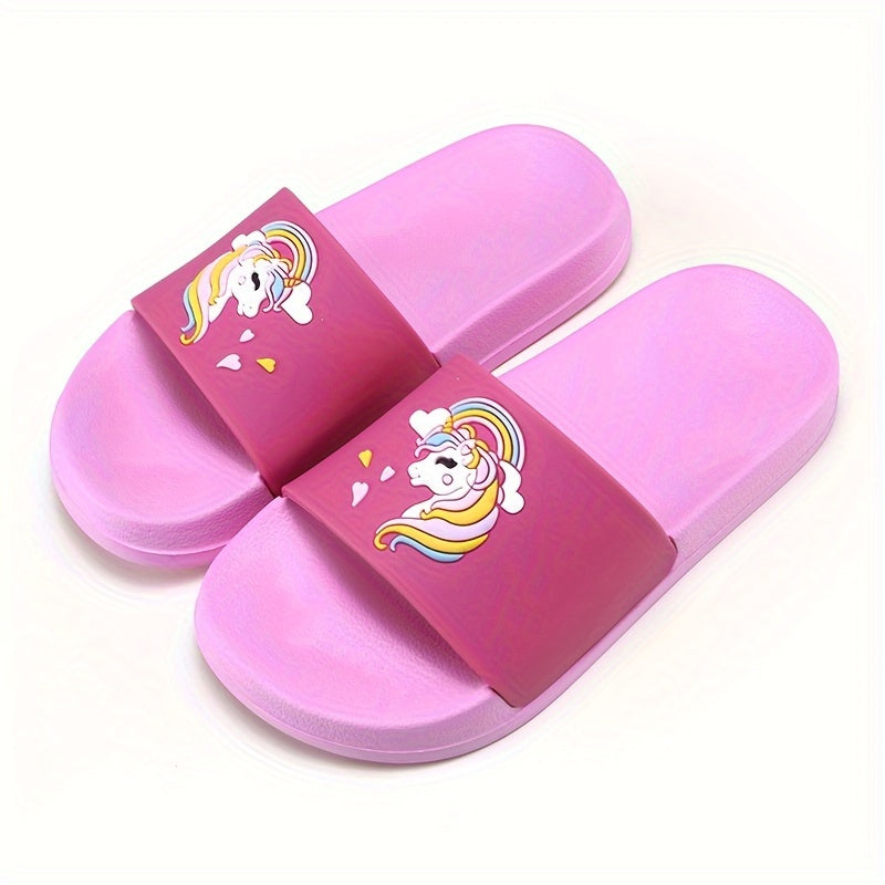 Girls Unicorn Slippers EVA Open Toe All-Season Casual Slide