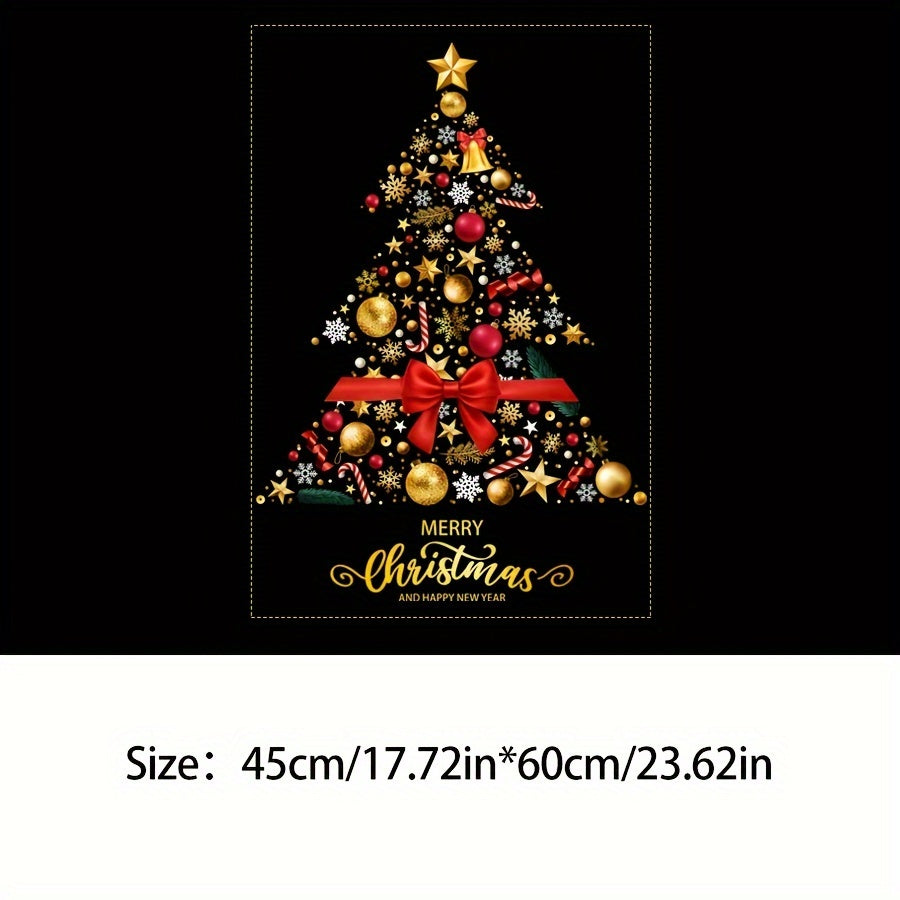 Rojdestvo daraxti statik yopishqoq oynaga yopishqoq film 45cm x 60cm bayram bezaklari shisha eshiklar uchun