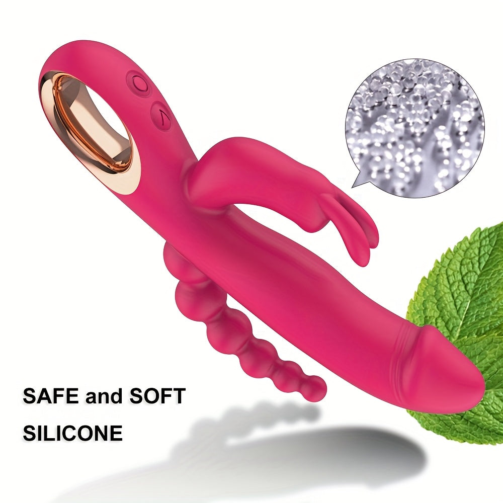Ayollar uchun Silikonli Thrusting Dildo Rabbit Vibrator G Spot Klitoral Massager