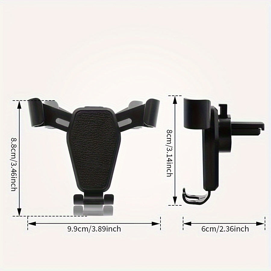 Soporte universal para teléfono de coche antideslizante, con soporte ajustable para rejilla de ventilación